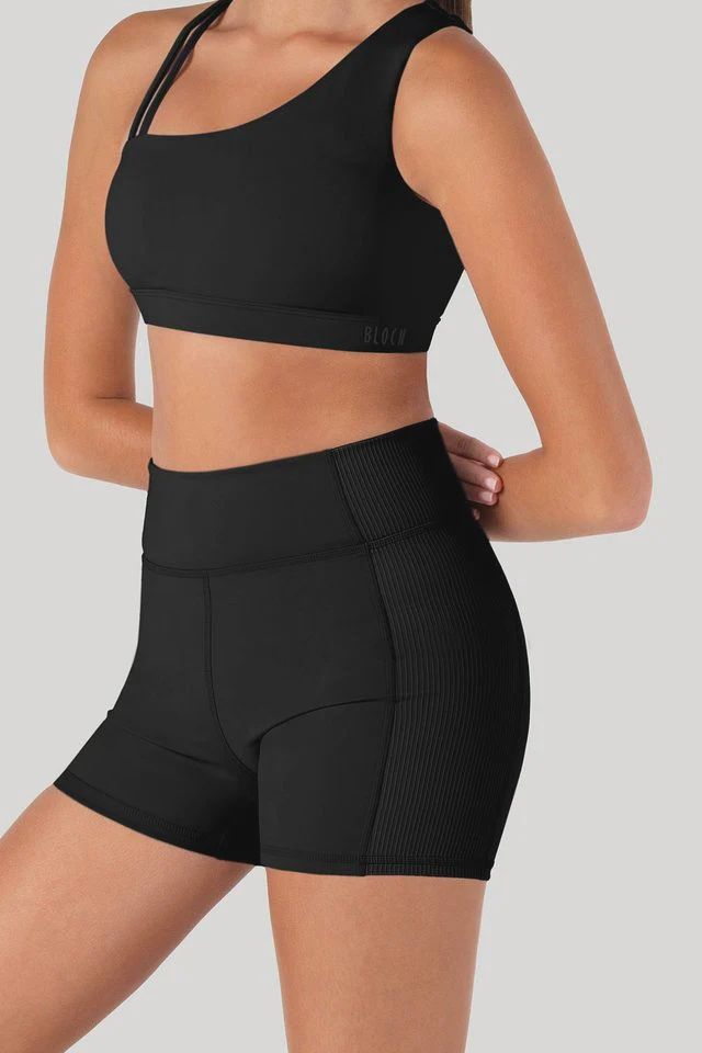 Girls Arch Rib Short D55762G, Color: Black, Size: 8