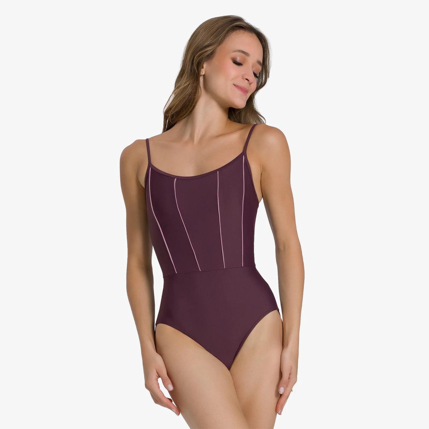 Dalila Leotard BY107, Color: Hot Chocolate/Vintage Mauve, Size: P