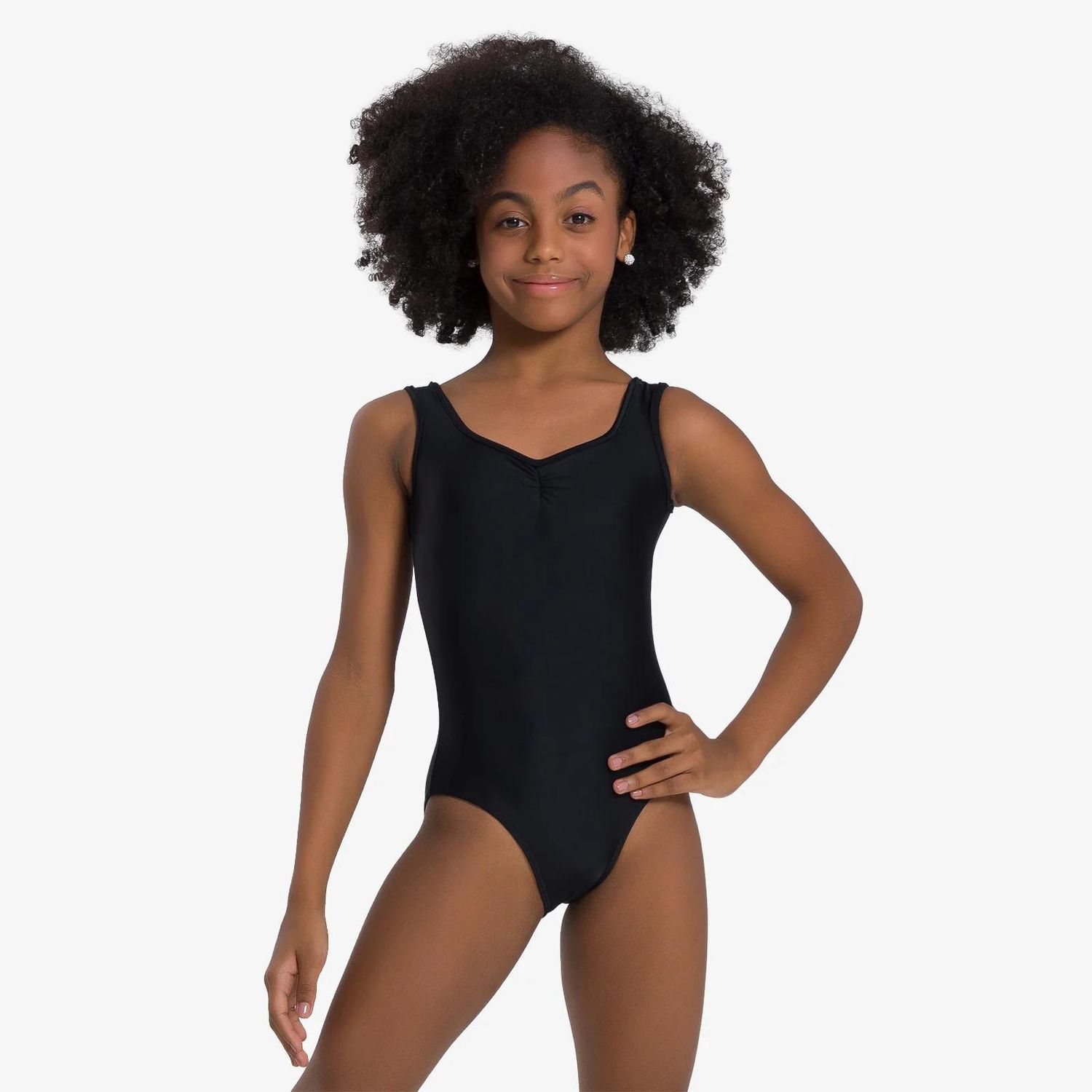 Girls' Susu Leotard BY111C, Color: Black, Size: 6X/7