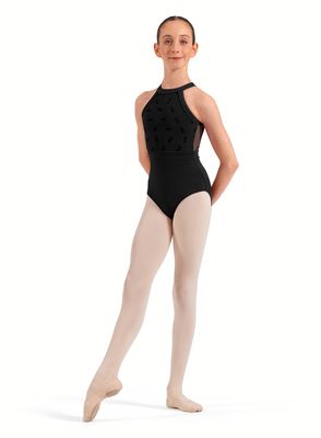 Girls' Floral Halter Leotard CL40016