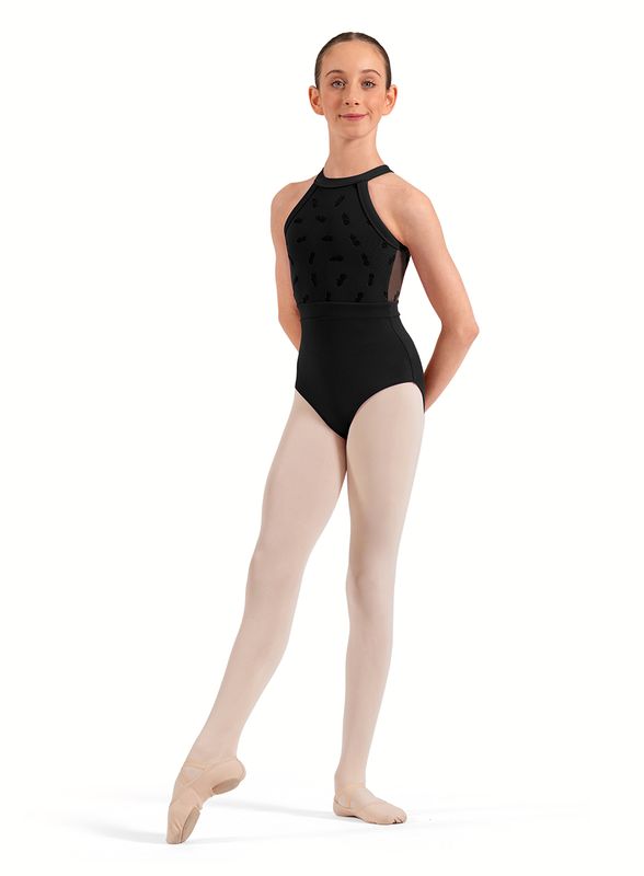 Girls' Floral Halter Leotard CL40016
