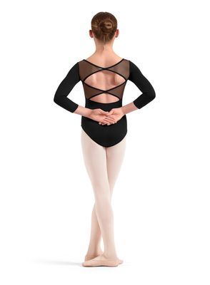 Girls' Embroidered 3/4 Sleeve Leotard M60004C