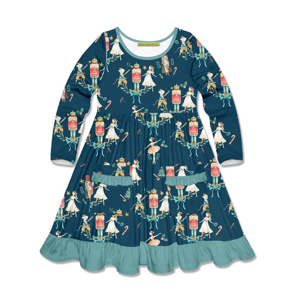 Midnight Nutcracker Pocket Dress, Size: 8