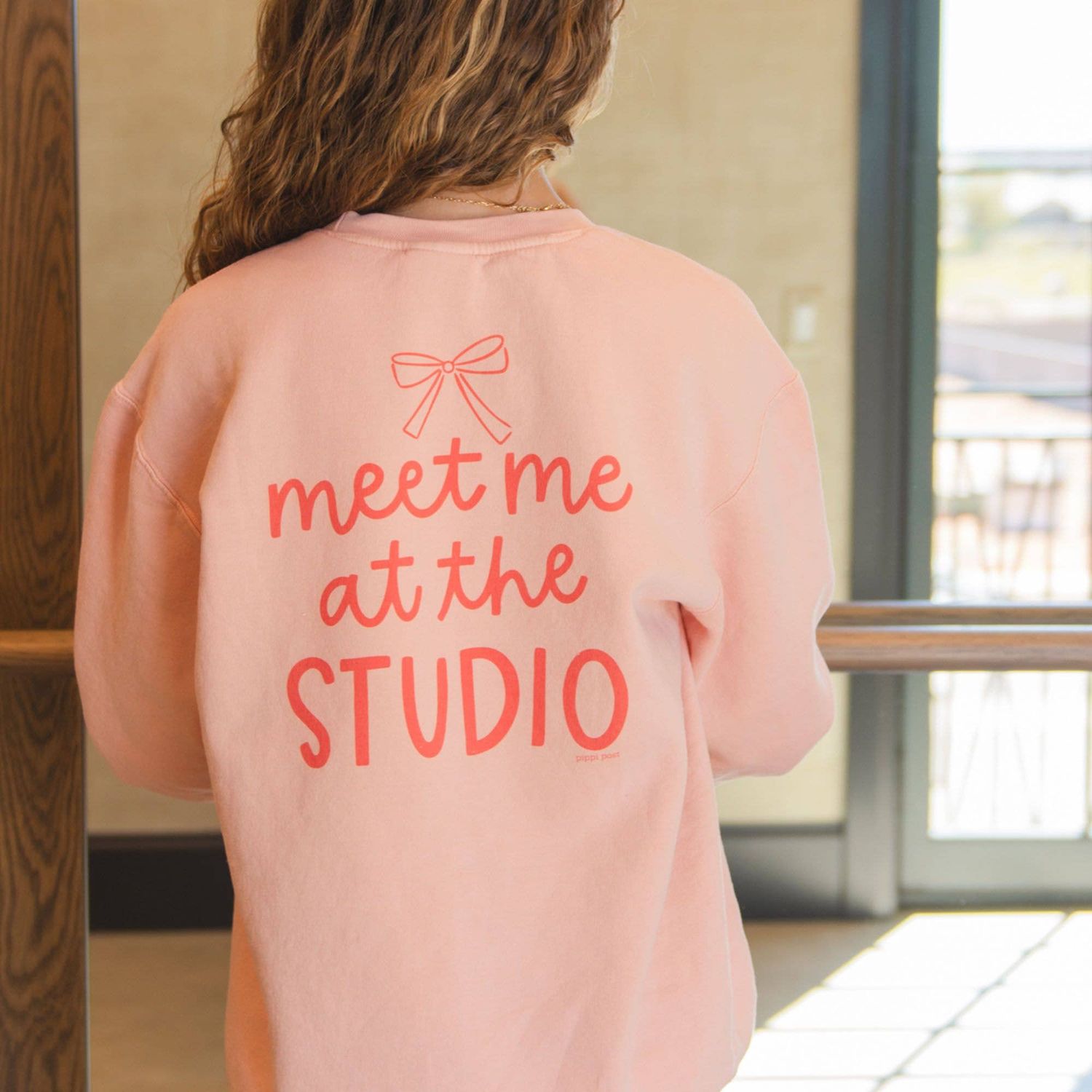 Meet Me At The Studio Dance Sweatshirt - Peachy