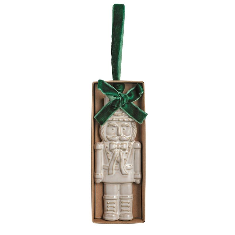 Mud Pie White Nutcracker Ornament