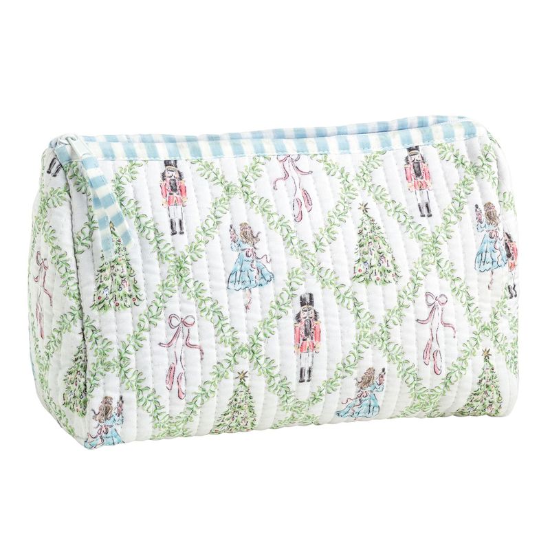 Mud Pie Nutcracker Quilted Cosmetic Case