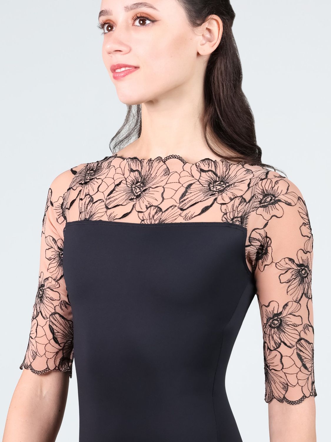 Florence Half Sleeve Adult Leotard 2860A, Color: Black, Size: P