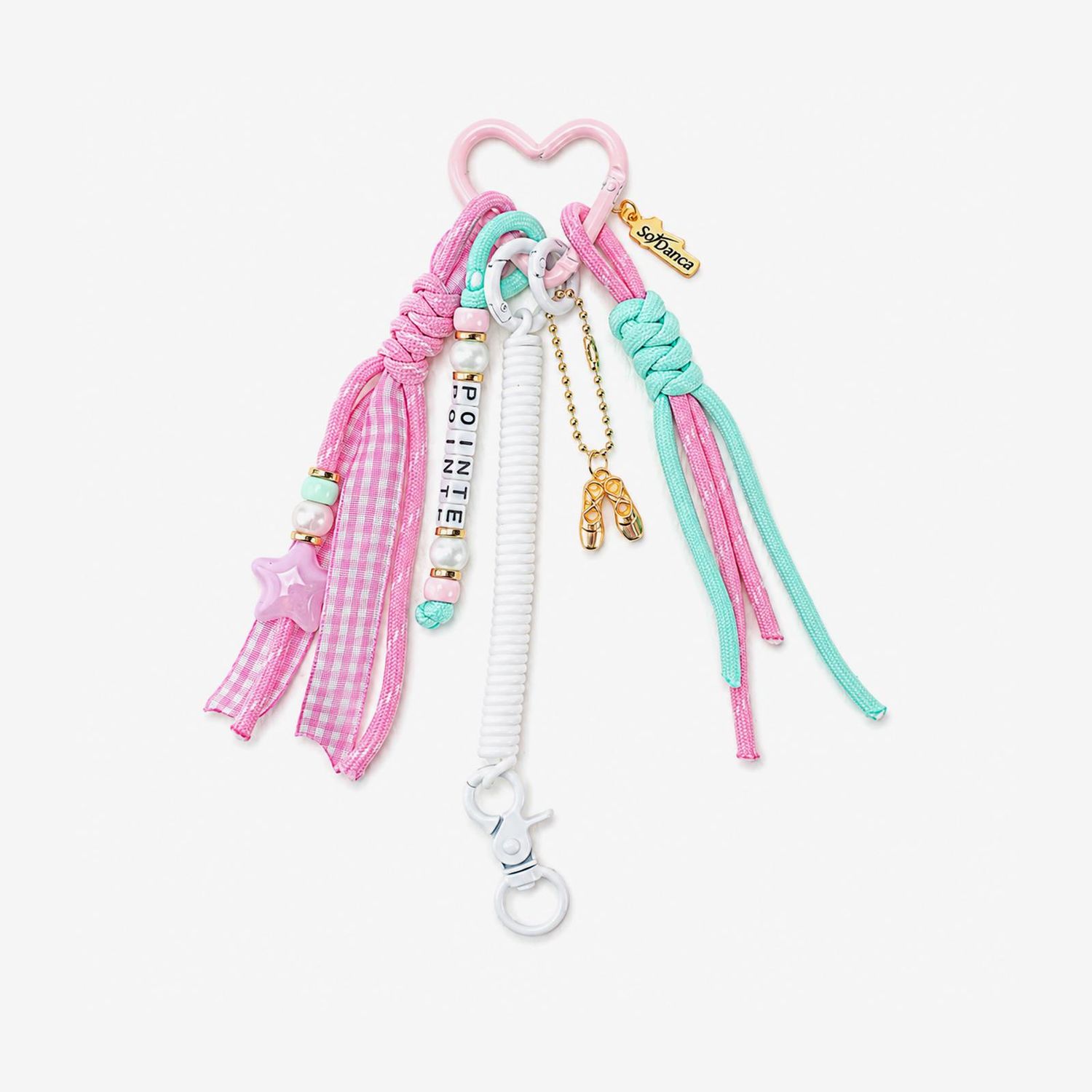 Tiny Treasure Beaded Keychain AC59, Style: Pointe