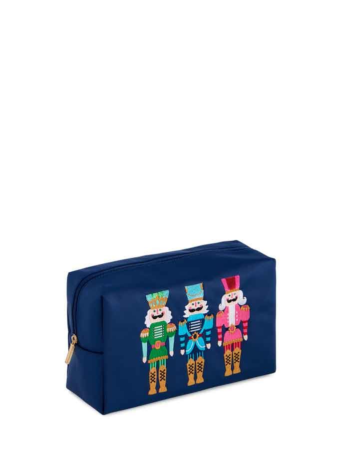 Cara Nutcracker Zip Pouch in Navy