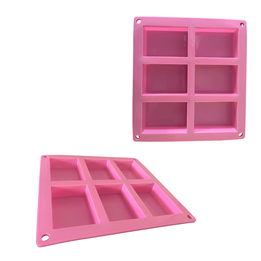 6 Cavity Silicone Soap Mold