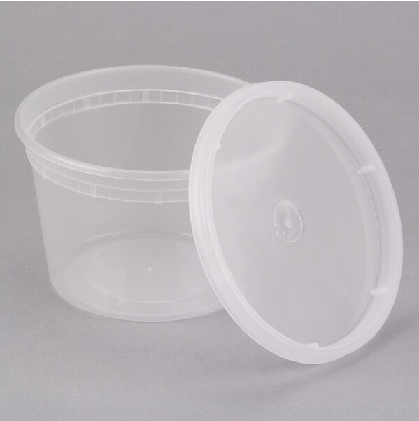 16oz. Plastic Deli Container with Lid