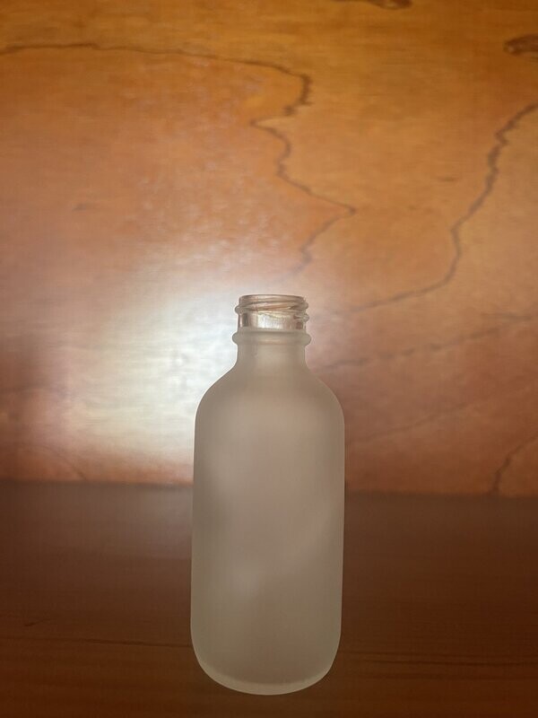 2oz Clear Frosted Glass Boston Round Neck 20/400