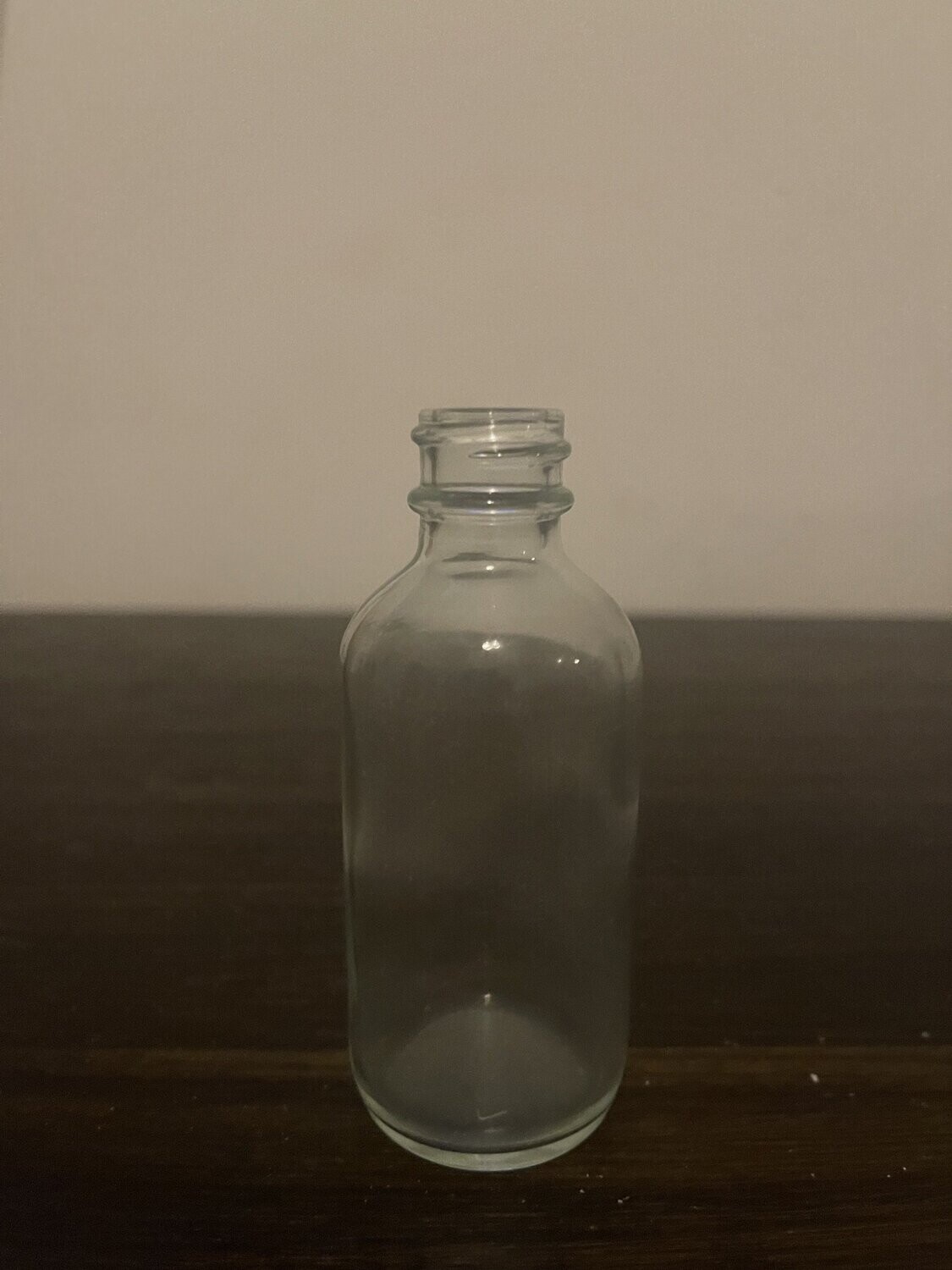 2oz Clear Glass Boston Round Neck 20/400