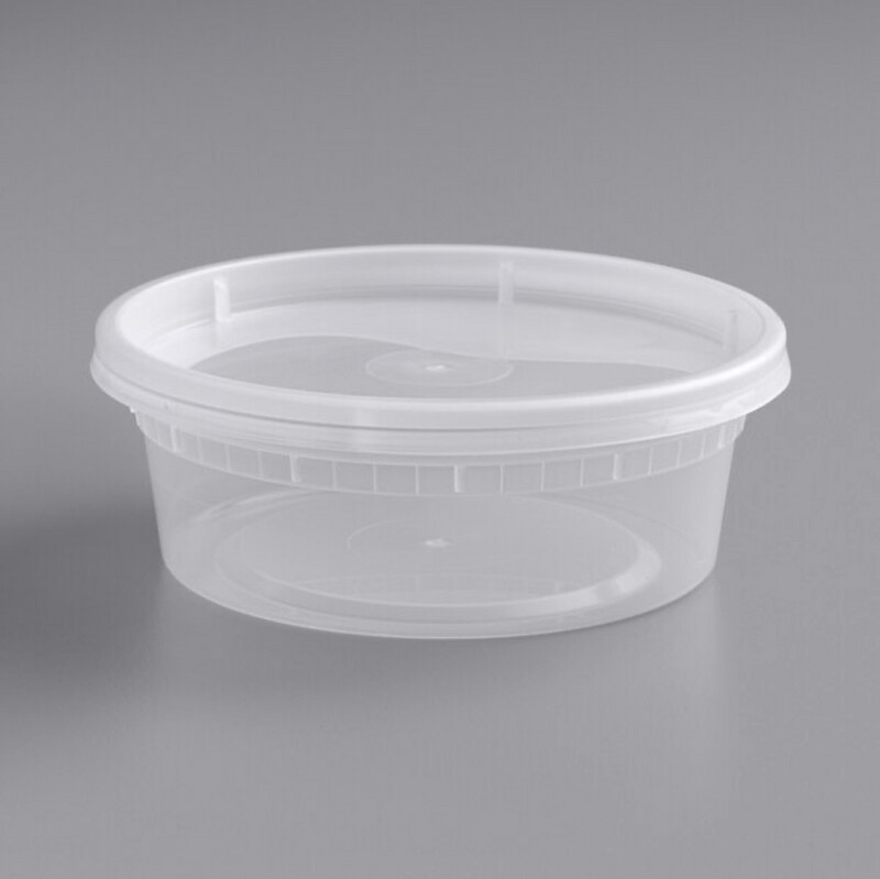 8oz. Plastic Deli Container with Lid