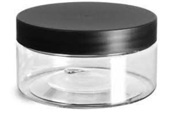 Low Profile  Plastic Jars with Lids - 8oz