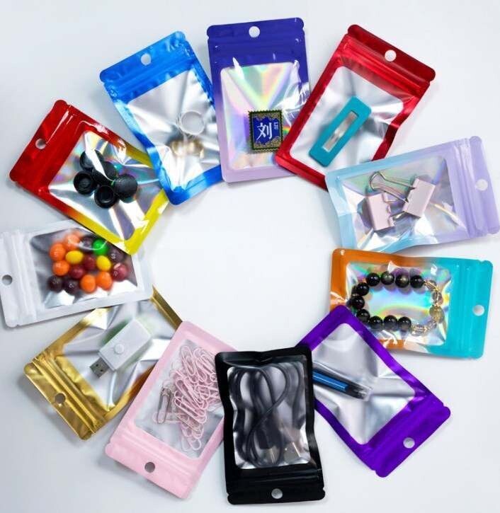 Colored Mylar Ziplock Bag - 3.94 in x 2.76 in (Pack of 10)