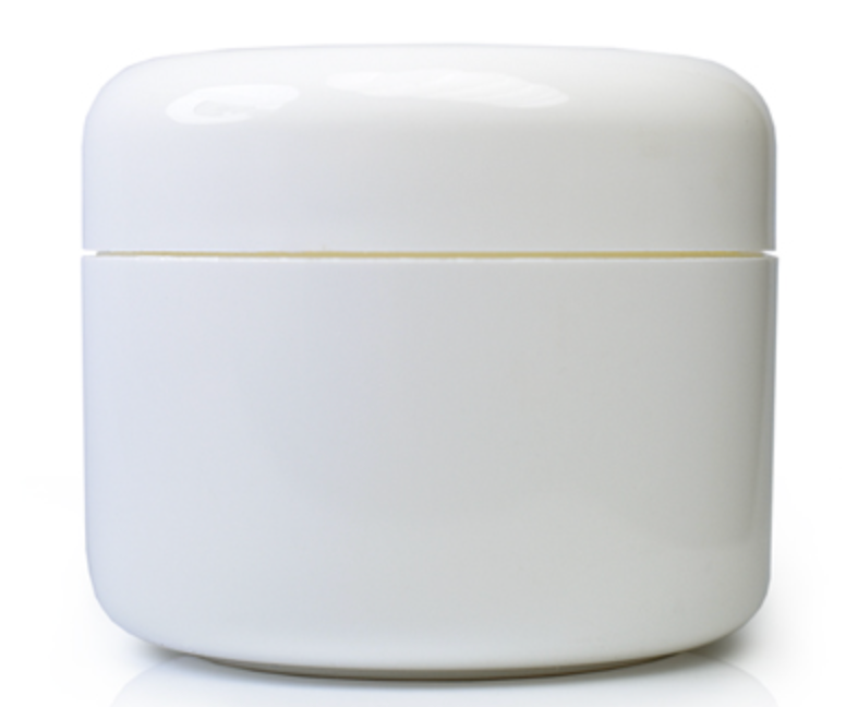 White Plastic Jars with Lids - 1oz