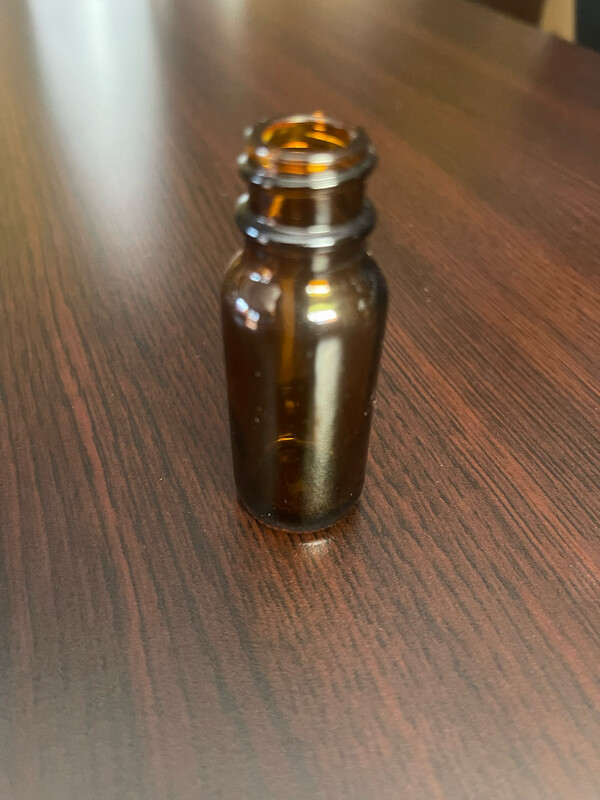 1/2oz Amber Glass Boston Round Neck 18/400