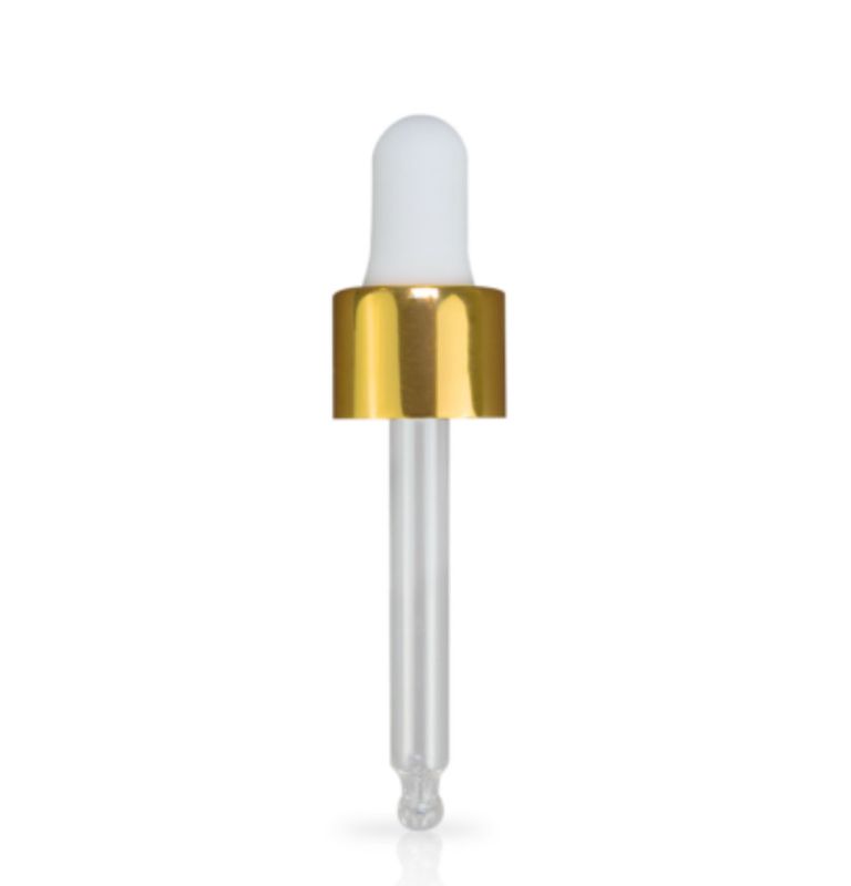 Gold Dropper Glass 22/400 - Fits 4oz dropper