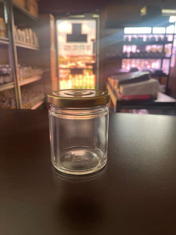 Glass Jar 9oz with Gold Lid - Pack of 12