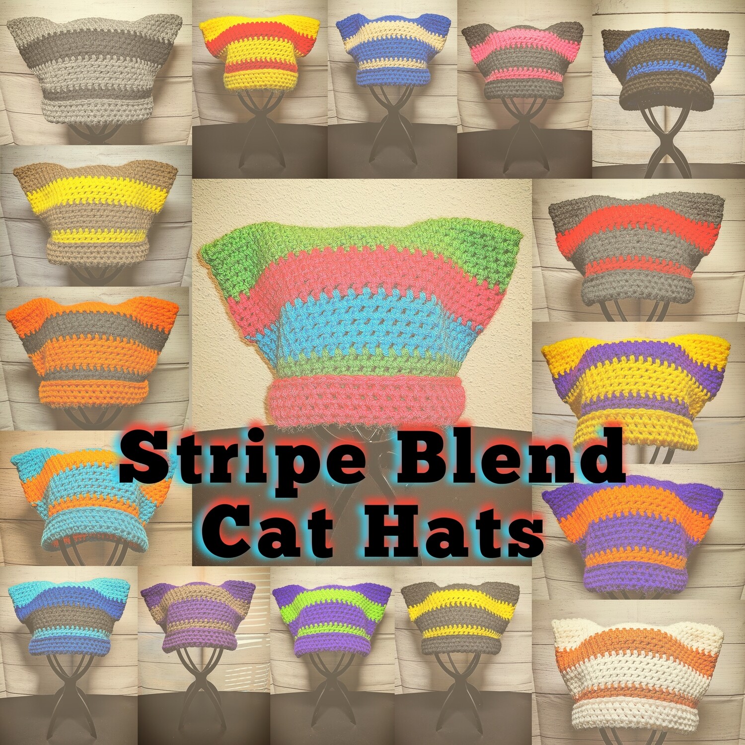 Stripe Blend Cat Hats