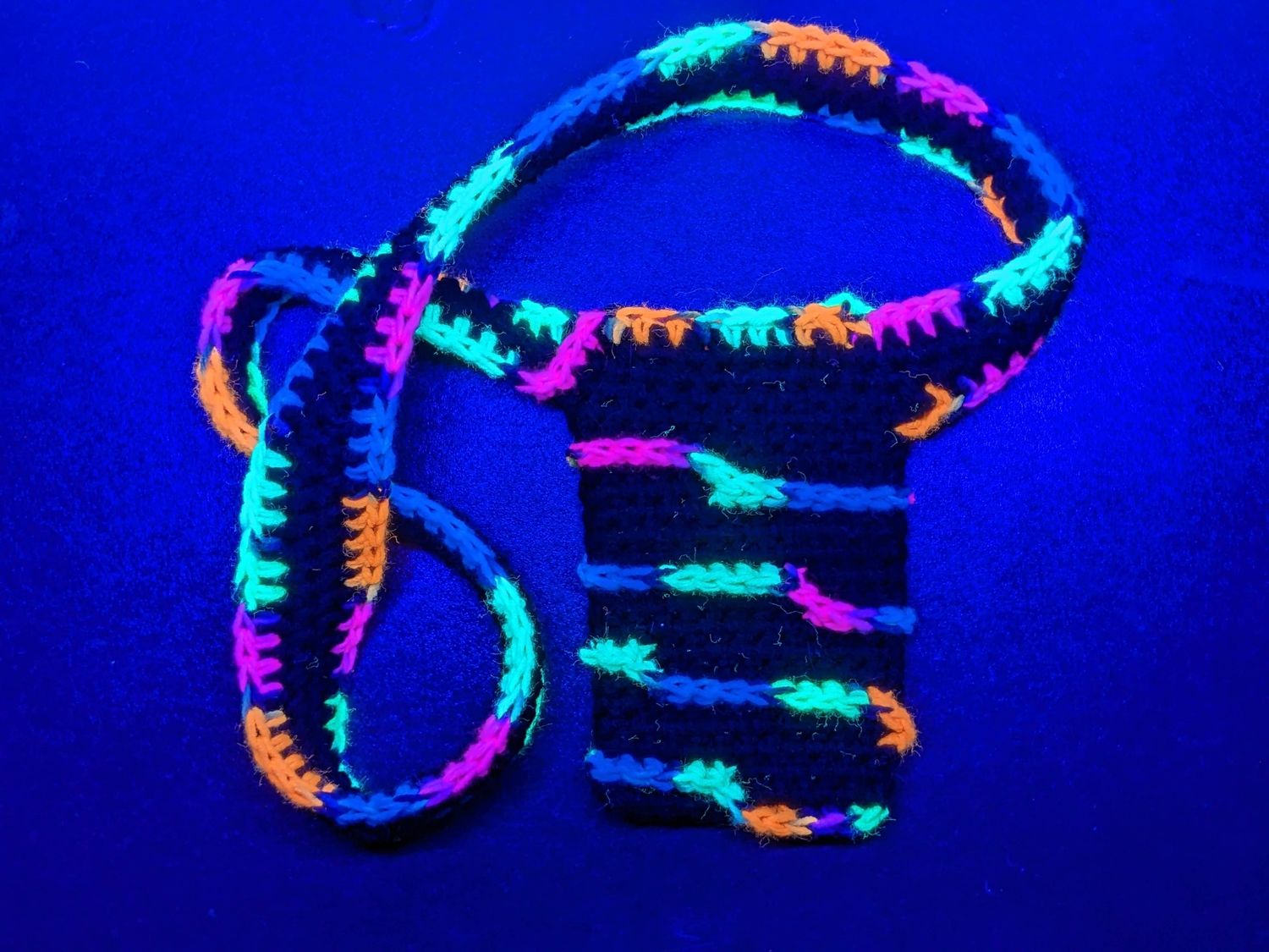 Black &amp; Blacklight Phone Side Bag