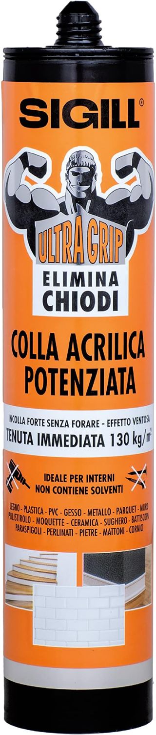 SIGILL Forte 2000 Eliminachiodi 300 ML - Colla di montaggio elimina chiodi potenziata - Cartuccia