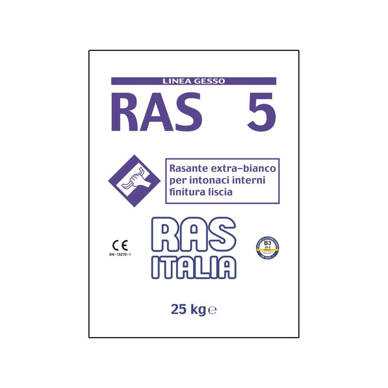RAS 5  FINITURA EXTRA FINE BASE GESSO KG 25