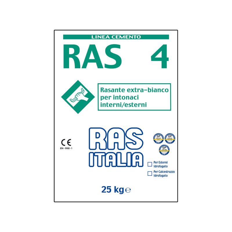 RAS 4 FINITURA LISCIA BASE CEMENTO KG 25