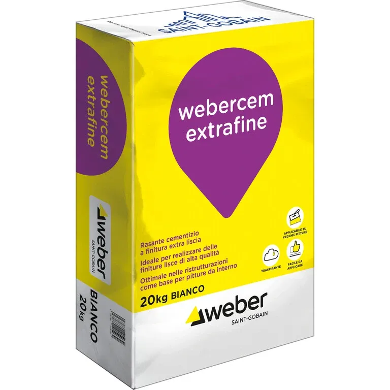WEBER WEBERCEM EXTRAFINE KG 20 BIANCO
