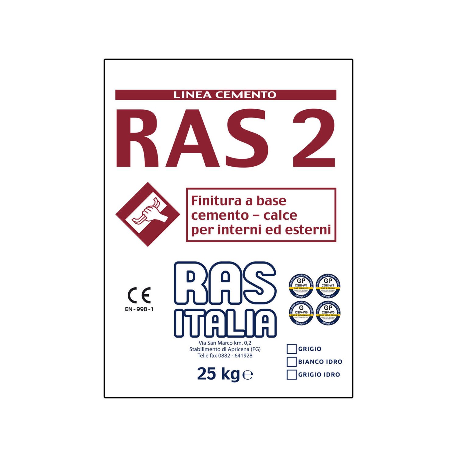 RAS 2 BIANCO KG 25