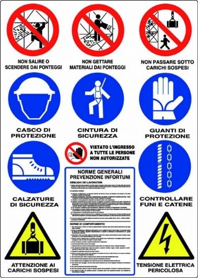 SEGNALE 12 SIMBOLI COLORATO 90X68