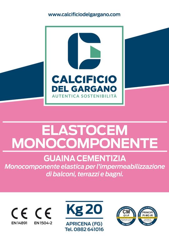 ELASTOCEM MONOCOMPONENTE KG 20 - GUAINA CEMENTIZIA - CALCIFICIO DEL GARGANO