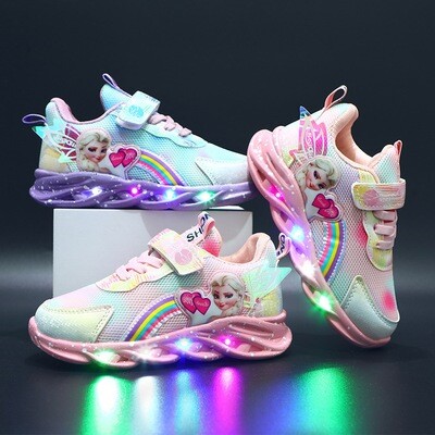 2022 Spring New Mesh Pink Spot Breathable Casual Sports Comfortable Children's Korean Version Of Children's Shoes