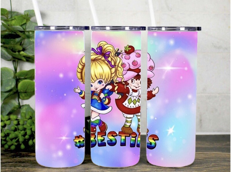 Rainbow Brite &amp; Strawberry Shortcake #Besties 20oz tumbler