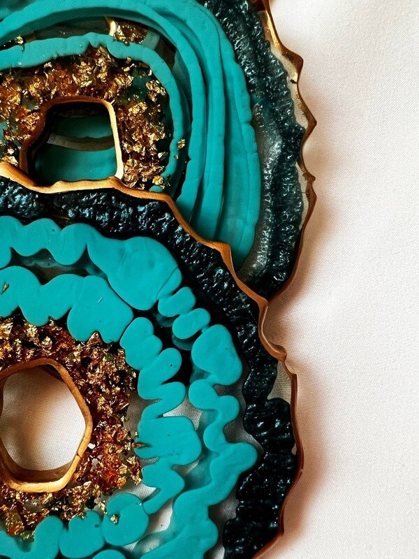 Blue Turquoise Resin Coasters
