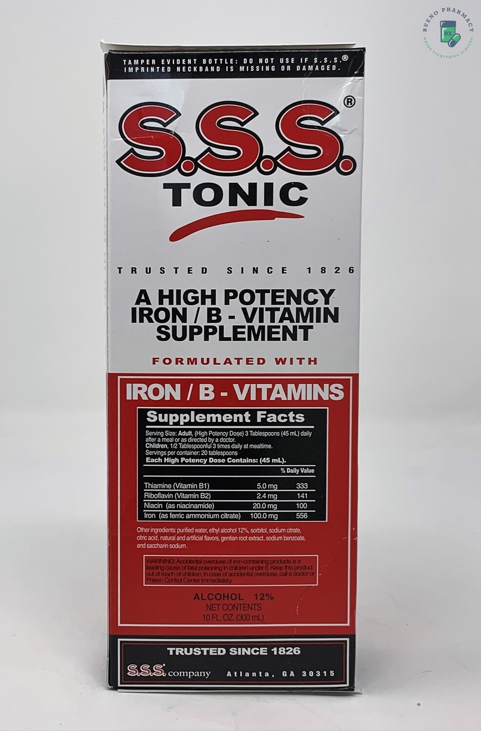 S.S.S Tonic Iron with Vitamin B Supplement 10FLOZ