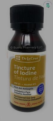 De la Cruz Iodine Tincture 2% Mild