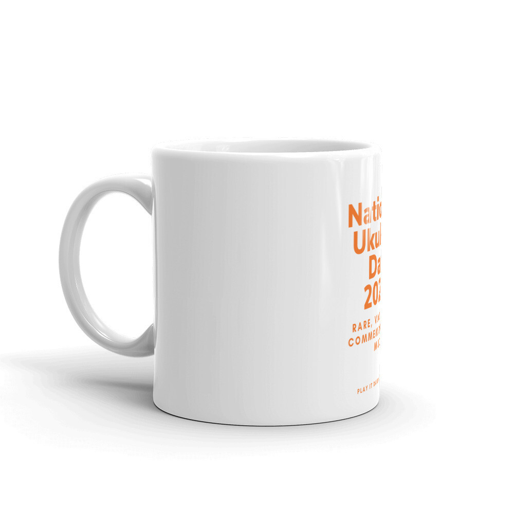 NATIONAL UKULELE DAY - White glossy mug