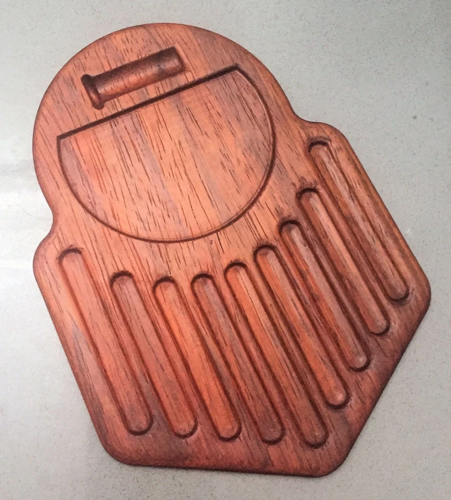 Bloodwood Stache Slotted Lock Pinning Tray