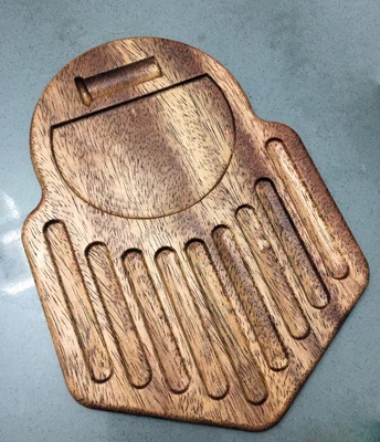 Mahogany Stache Slotted Lock Pinning Tray