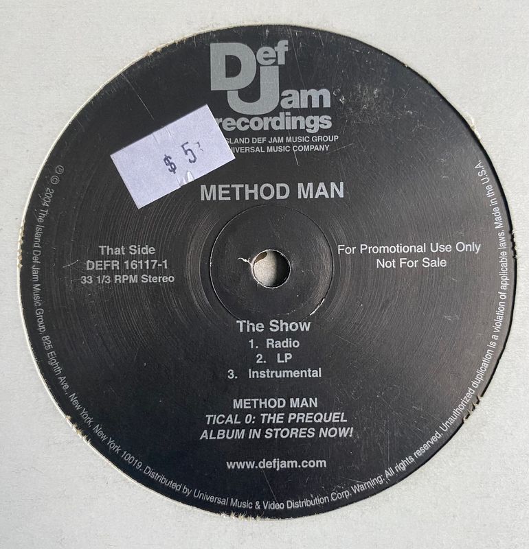 Method Man – The Show (Vinyl, 12&quot;, Promo)