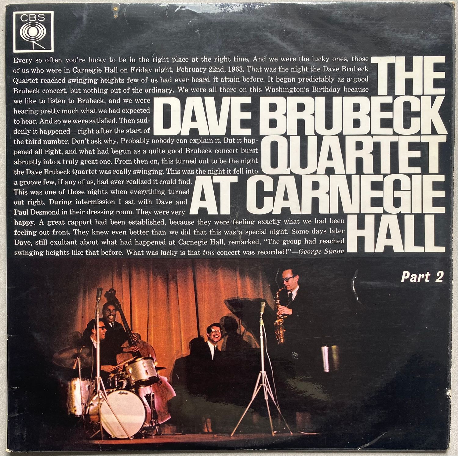 The Dave Brubeck Quartet – At Carnegie Hall (Part 2) (Vinyl)