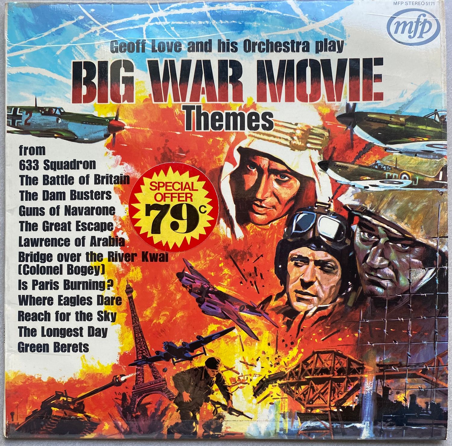 Geoff Love and His Orchestra: BIG WAR MOVIE Themes (Vinyl)