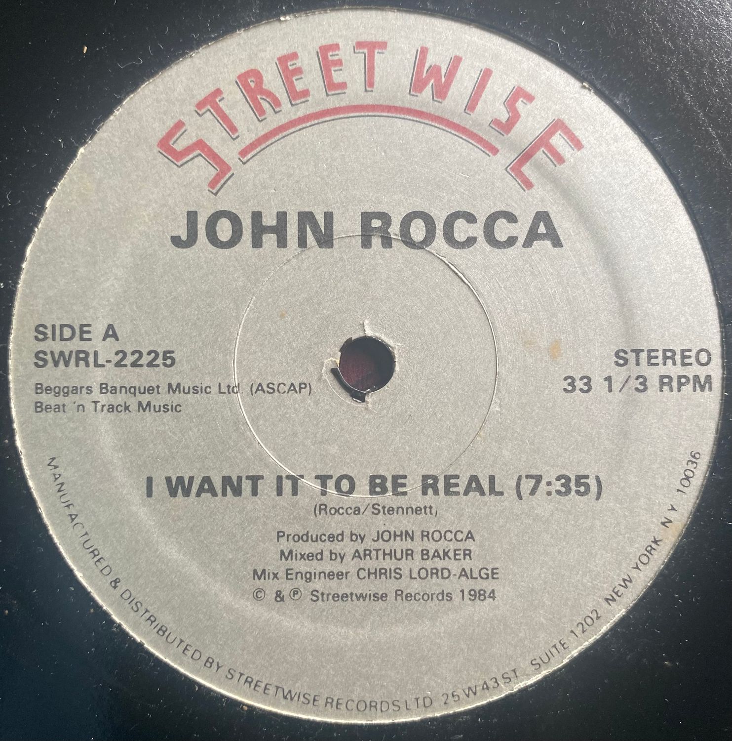 John Rocca – I Want It To Be Real (Vinyl, 12”, 33⅓ RPM)
