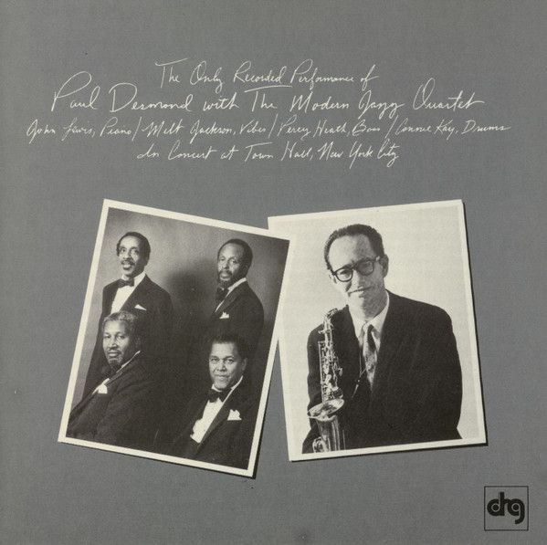 Paul Desmond With The Modern Jazz Quartet – Paul Desmond With MJQ At Town Hall: The Only Recorded Performance (CD)