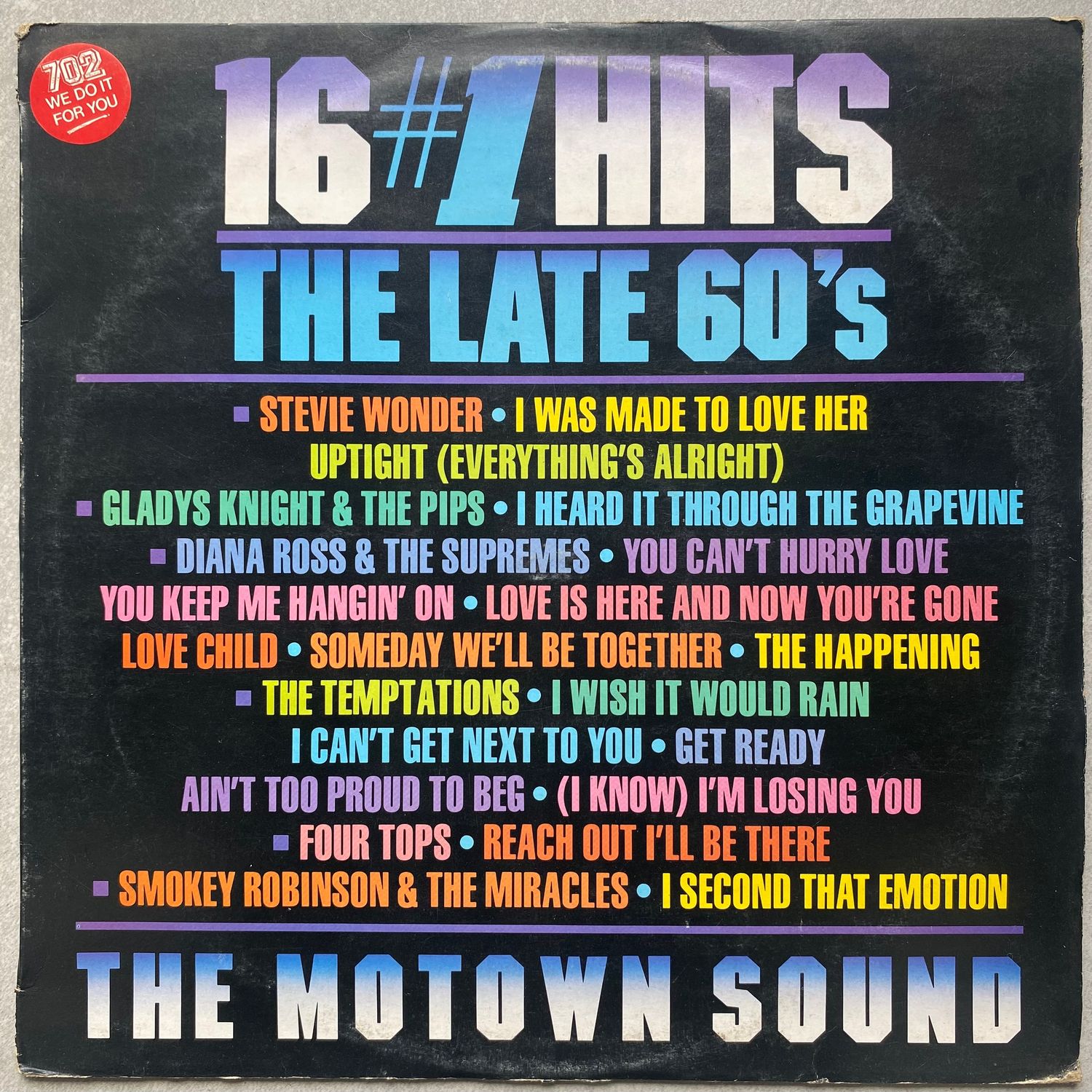 16 #1 Hits: The Late 60’s – The Motown Sound (Vinyl, LP, Compilation)