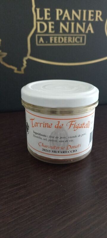 TERRINE FIGATELLi, EAU DE VIE ARTISANALE 0.100 grs