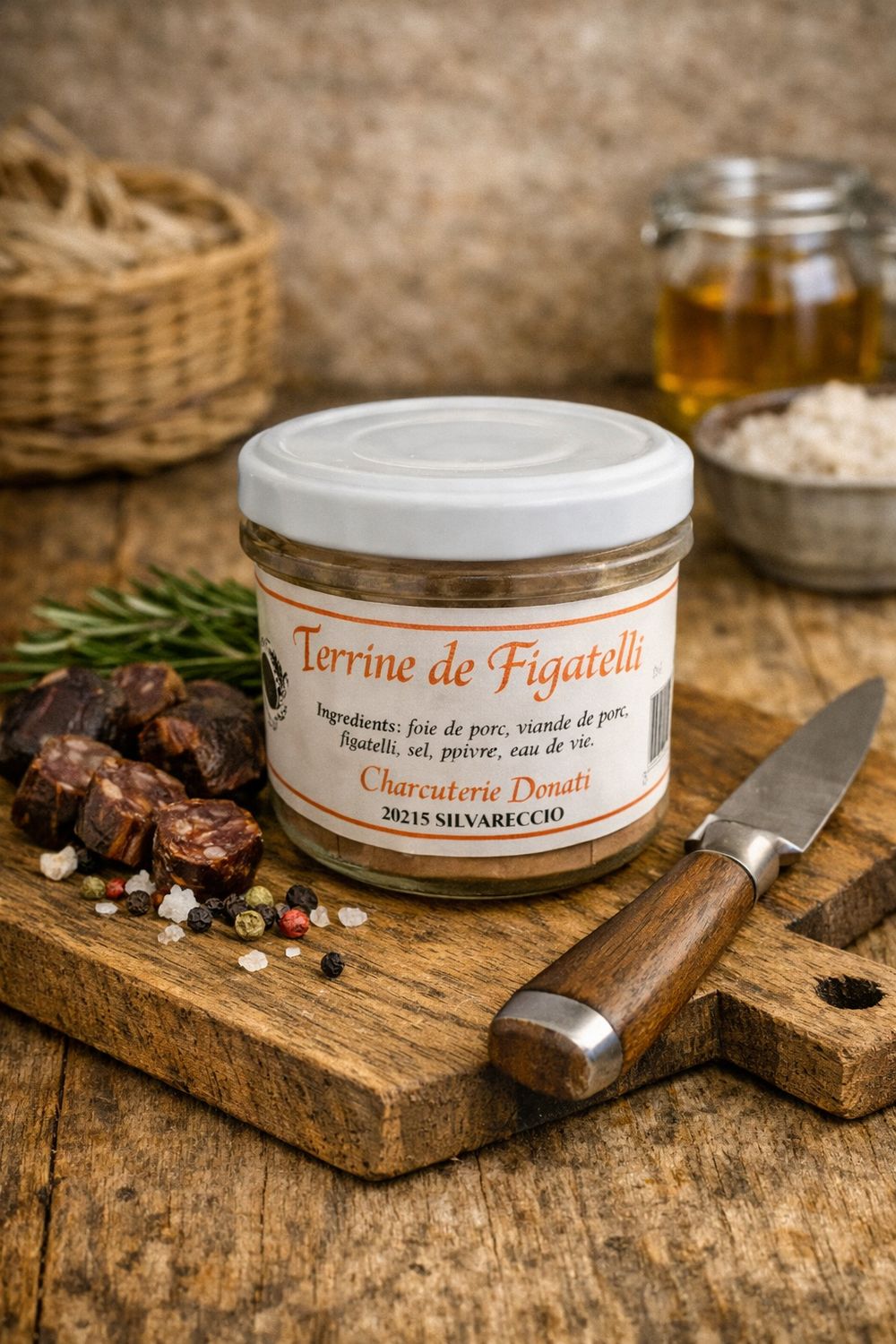 TERRINE FIGATELLi, EAU DE VIE ARTISANALE 0.100 grs