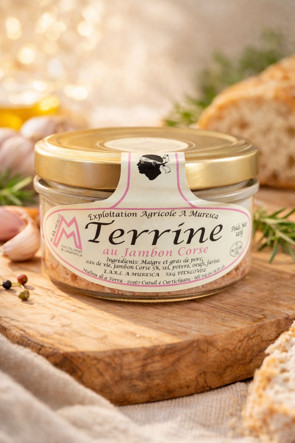 TERRINE AU JAMBON CORSE 140g